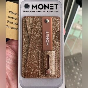 Rose gold glitter phone grip/wallet/kickstand